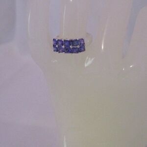 Simulated Purple Diamond 925 Sterling Silver Ring